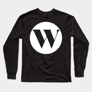 W (Letter Initial Monogram) Long Sleeve T-Shirt